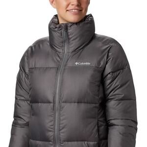 NEW Columbia Womens Puffect Puffer Jacket City Grey Winter Zip Pockets Size XL